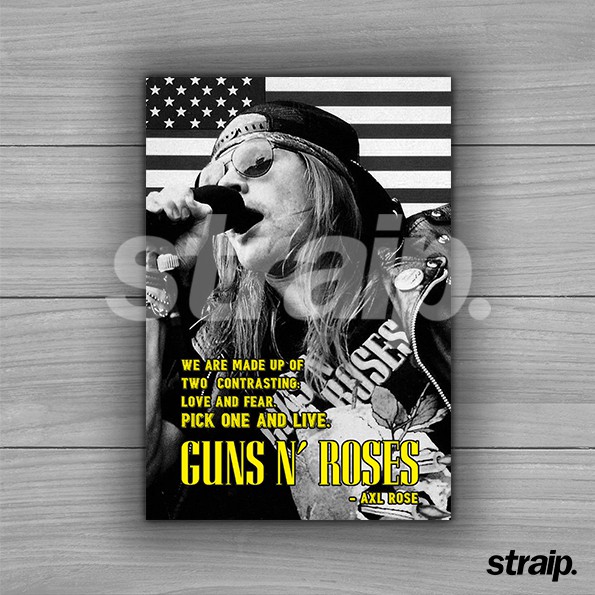 POSTER SIGN KAYU MUSIK - AXL Roses