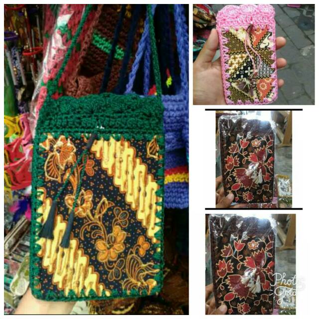 BEST SELLER! PROMO PAKET HEMAT TIPE B TAS SELEMPANG RAJUT BATIK UKURAN BESAR, 2 SEDANG DAN 1 KECIL