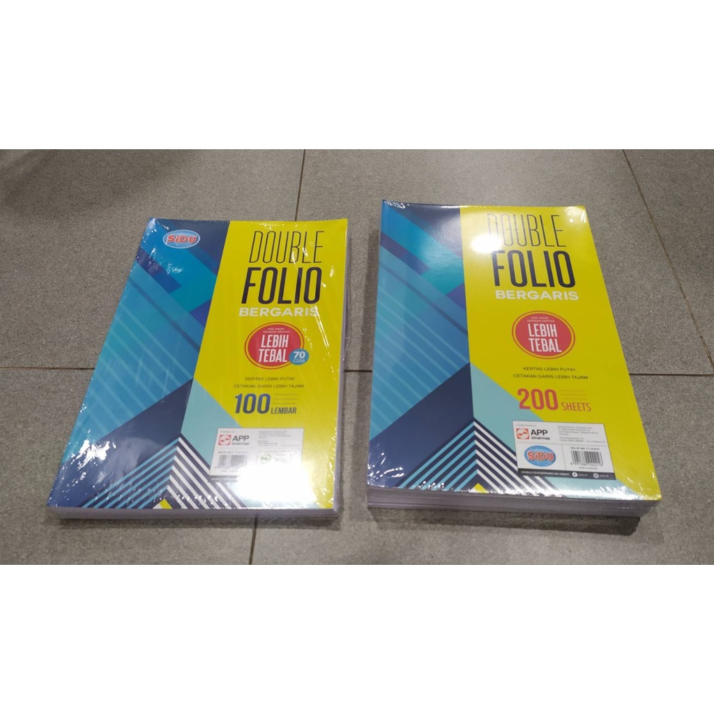 

Kertas Double Folio / F4 Bergaris SIDU 100 Lembar 70 gsm