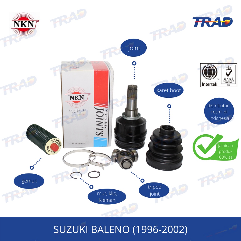 CV Joint AS Roda Dalam NKN Suzuki Baleno
