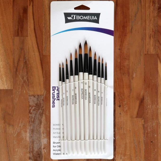 

[COD] BOMEIJIA Artist Brush Round 12pcs SALE Kode 408