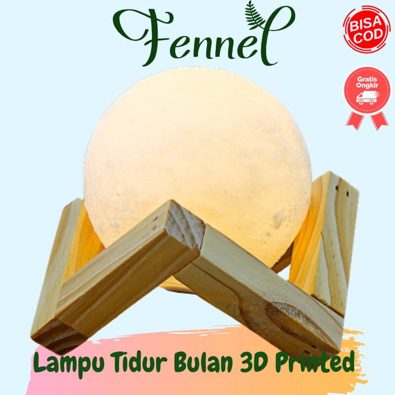 Lampu Tidur Bulan 3D Printed 12 cm - ROX-05