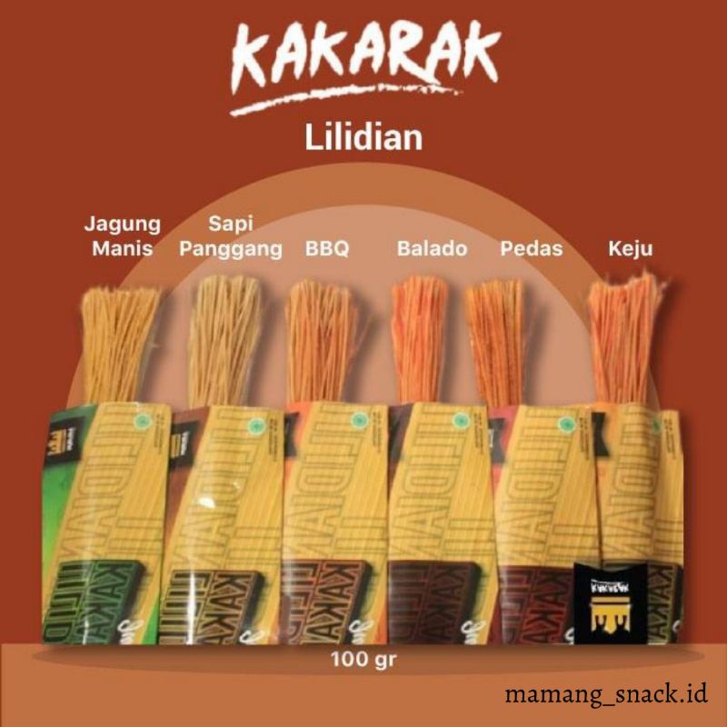 

Kakarak - Lilidian 100 gram (Snack Viral/ Gurih/ Renyah)