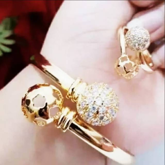 Gelang permata bola free cincin
