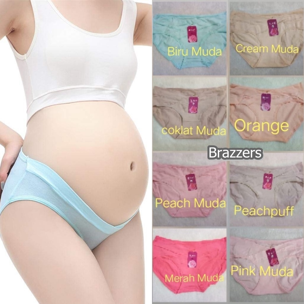 Celana Dalam Cangcut Kolor Untuk Ibu Wanita Perempuan Hamil Bumil Ukuran Size Jumbo XL Polos Bahan K
