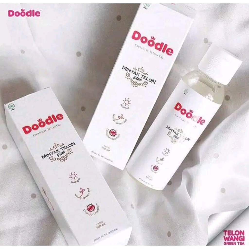 MINYAK TELON DOODLE GREEN TEA untuk bayi anak 60ml - 100ml