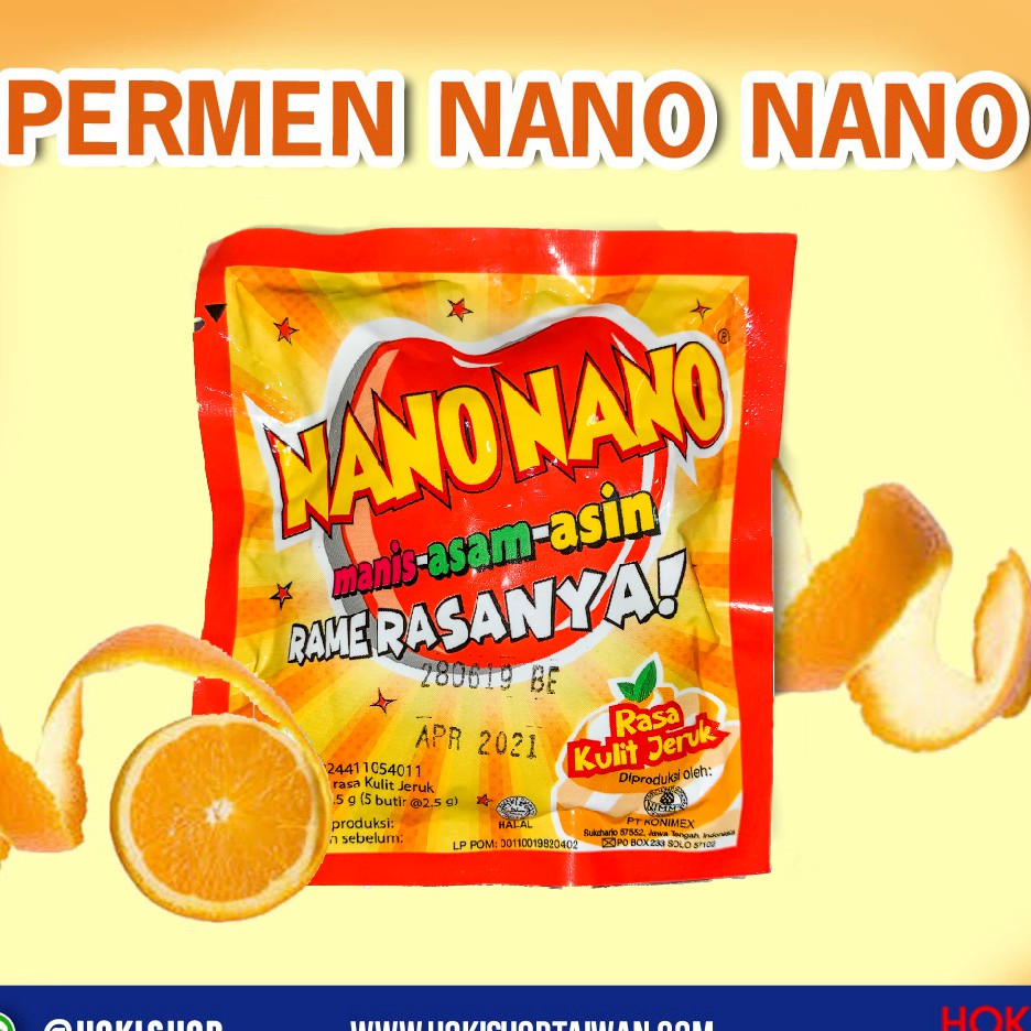 

NANO NANO Permen rasa KULIT JERUK