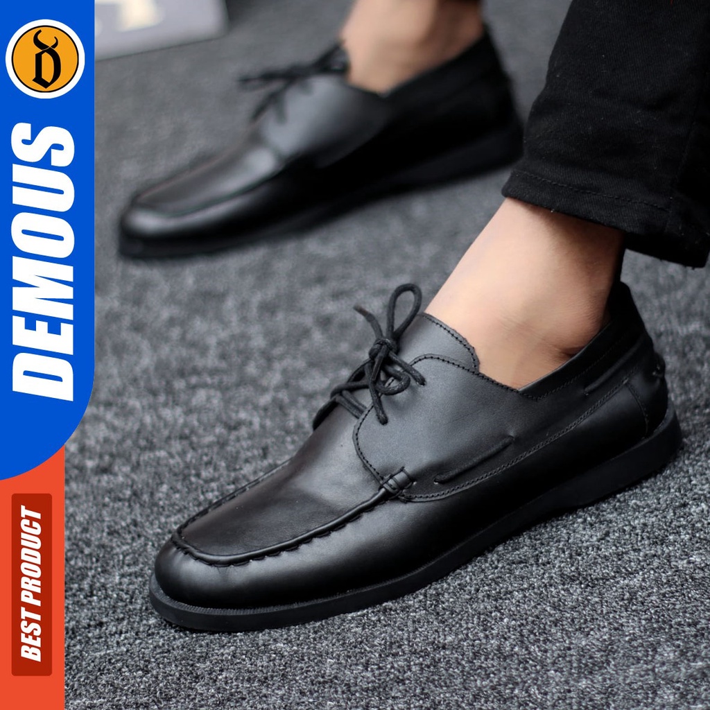 DEMOUS Fran - Sepatu Formal Pantofel Zapato Hitam Kerja Pria