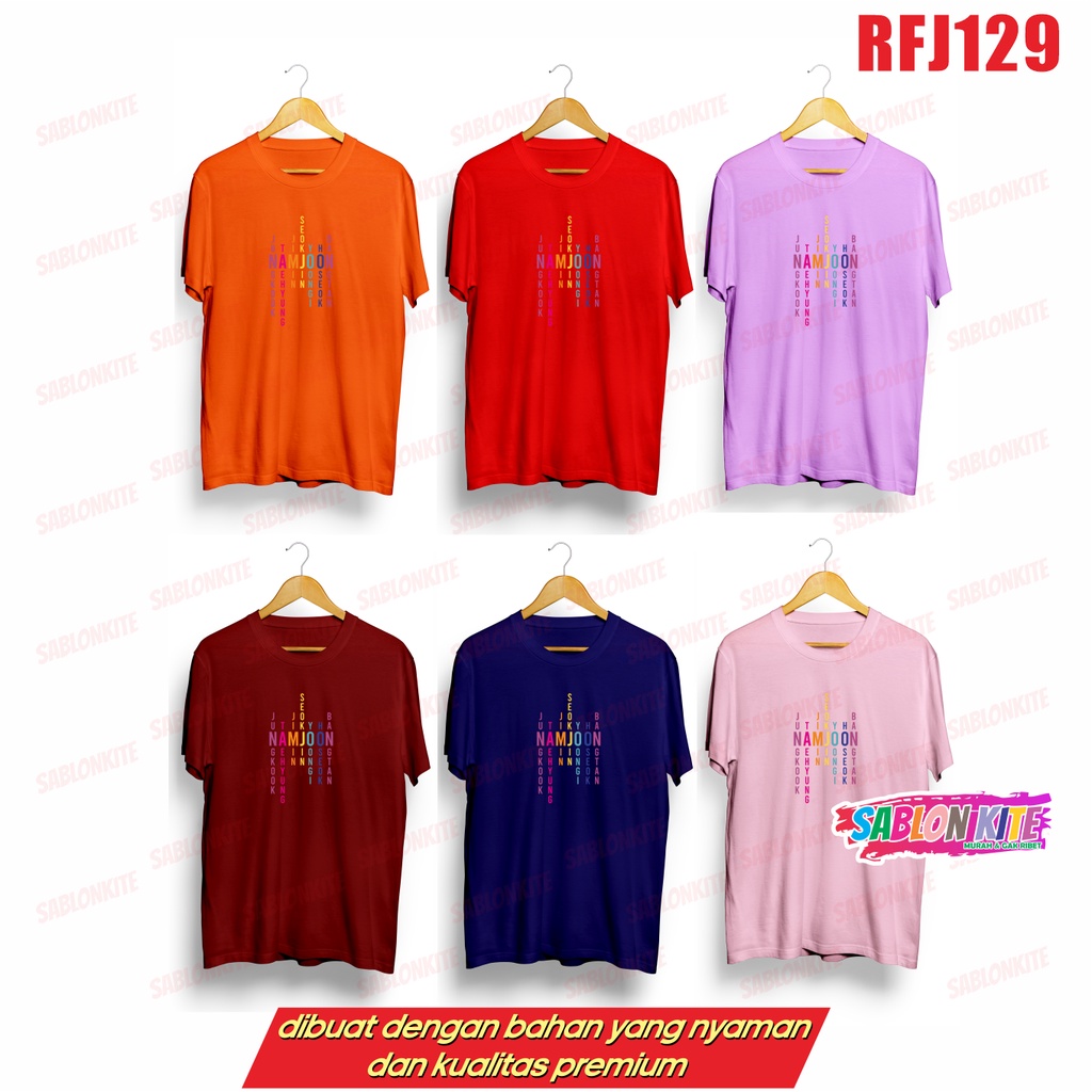 MURAH!!! KAOS KPOP NAMJOON RM JH JM V JK JIN RFJ129