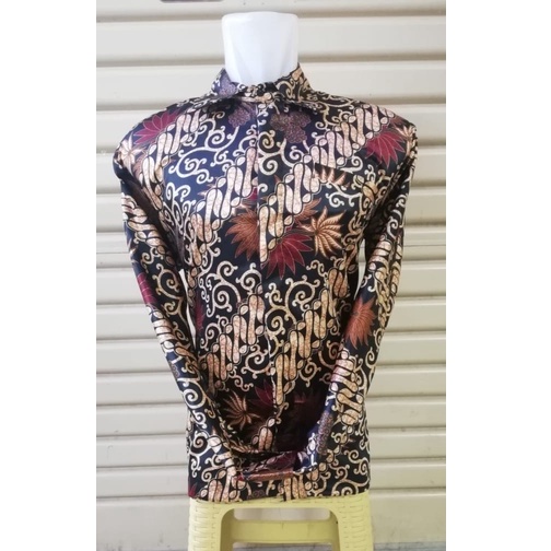 KEMEJA BATIK PRIA / KEMEJA MOTIF BATIK LENGAN PANJANG DAN LENGAN PENDEK MOTIF KENANGA HITAM