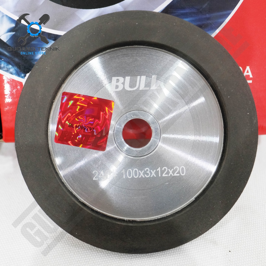 Diamond Wheel Asah 4&quot; BULL Grit 240 400 TEBAL / Mata Batu Gerinda Asah 4 Inch Grit 240 Grit 400