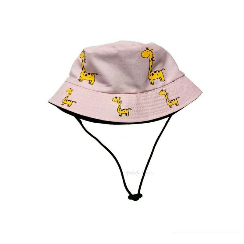 topi bucket print jerapah