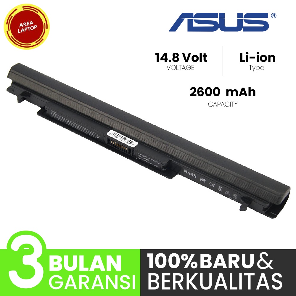 Baterai Asus A46 A46C A46CA A46CM A56 A56C A56CA A56CB A56CM R405CM OEM