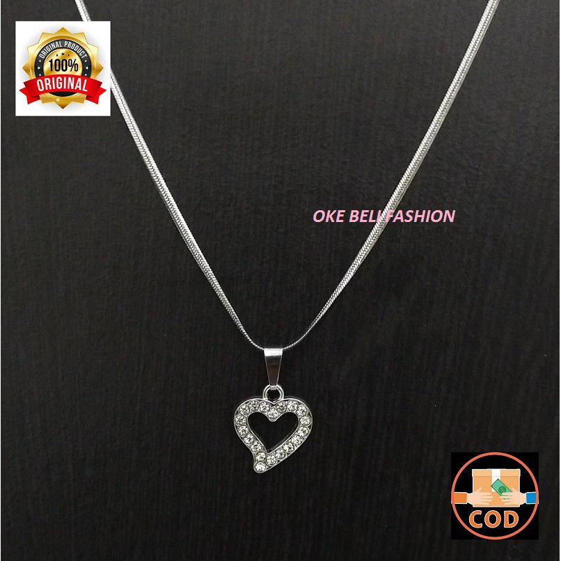 TOP Accesories kalung liontin fashion wanita real pick anti karat 100% awet dan tahan lama