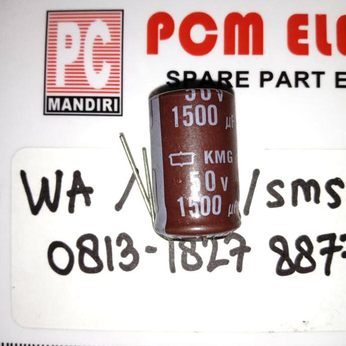 1500Uf 50V 1500 50 1.500Uf 1.500 Elco Capacitor Elko Kapasitor Polar Pcmelebik54 Segera Beli