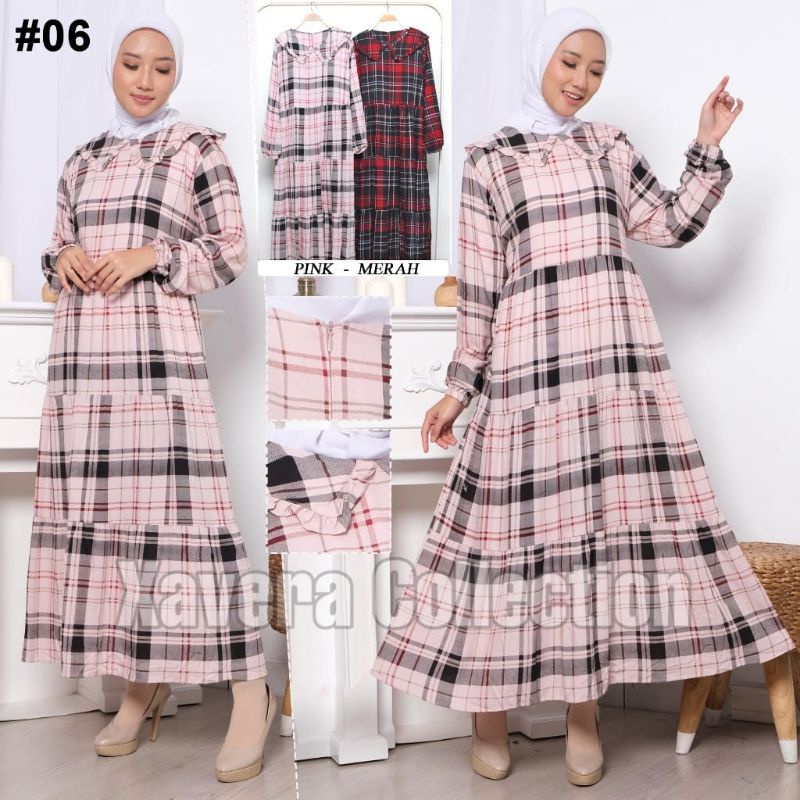 XC - Midi Dress Burbery / Midi Dress Terbaru / Dress Wanita Trendy / Dress Burbery