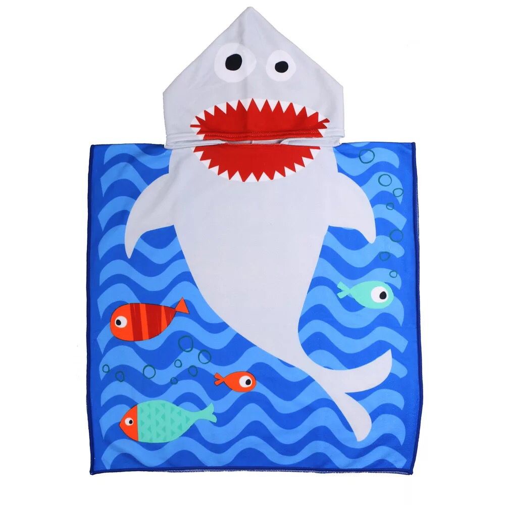 Handuk Anak Murah Handuk Ponco Anak SharkPoncho Anak Lucu Handuk Hoodie Anak Bahan Tebal Import Baby Shark