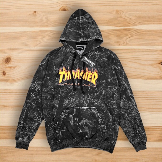 tie dye thrasher hoodie