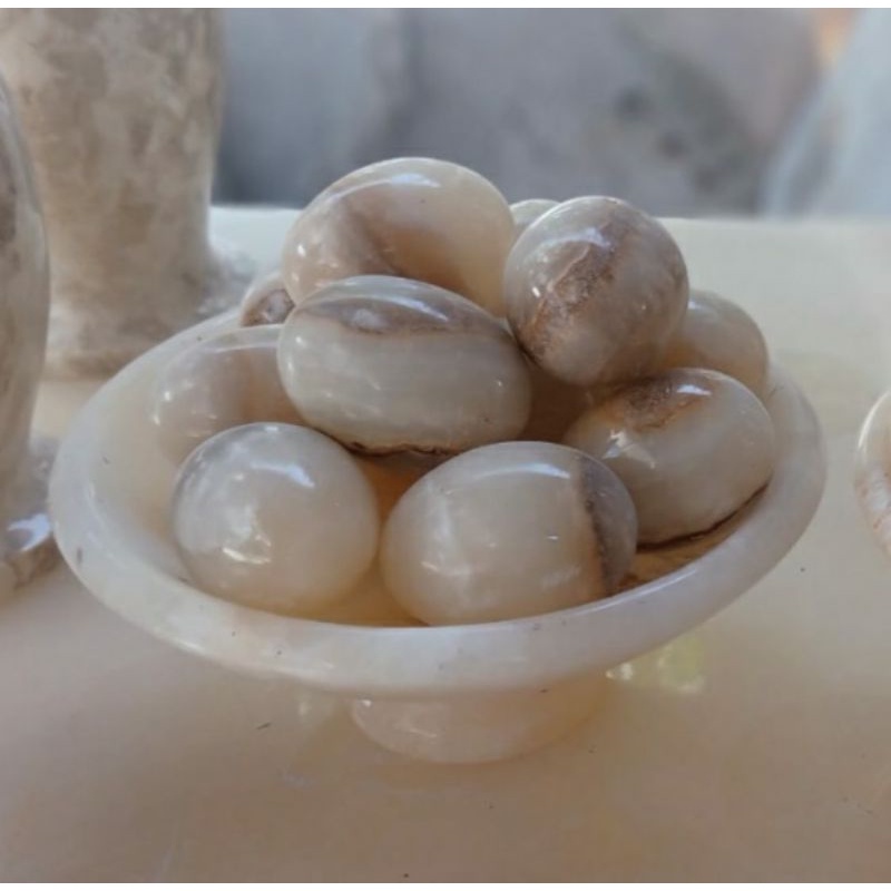 Hiasan Telur Batu Onyx