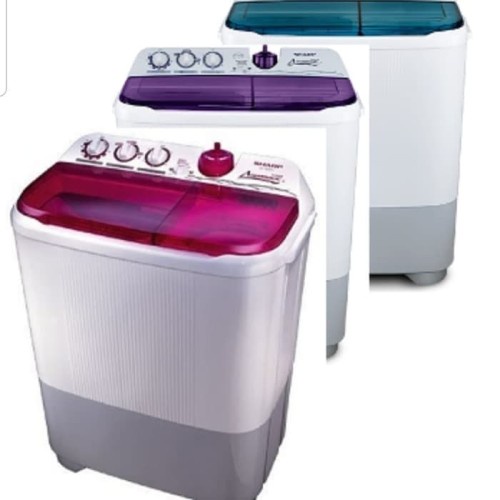 Mesin Cuci SHARP Aquamagic Mesin Cuci 2 Tabung Twin Tub 8 KG - ES-T85CR LowWatt