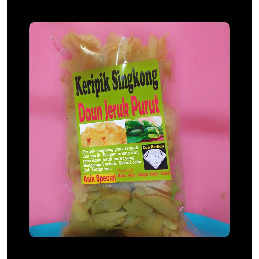 

Snack Cemilan Keripik Singkong (Rasa Asin Special) + Daun Jeruk Purut Snack Banjarmasin