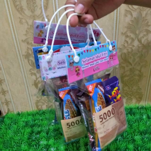 

Label snack idul fitri tentengan lebaran angpau parcel