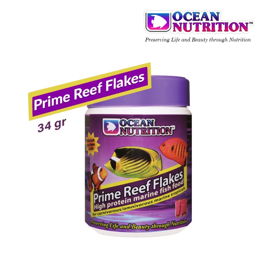 Ocean Nutrition Prime Reef Flakes 34 gram Makanan Ikan Hias Air Laut