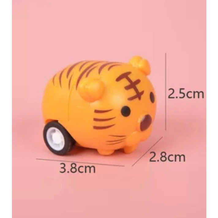 Mainan Anak Mobilan Bentuk Binatang / Mainan Lucu Tarik Mundur (Pull Back) MURAH Mainan Gajah Burung-Harimau Mini
