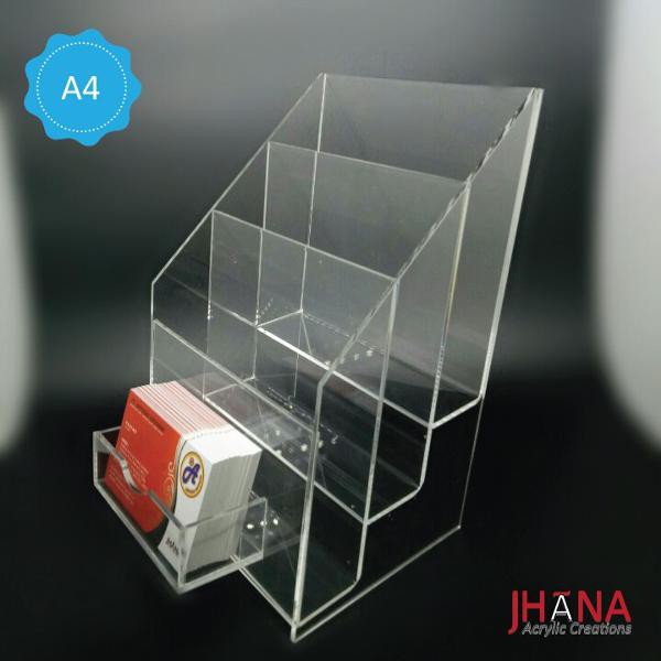 

Acrylic Brochure Holder A4 Plus 3 Susun - Tempat Brosur Akrilik - Acrylic Stand Brochure TB40A4