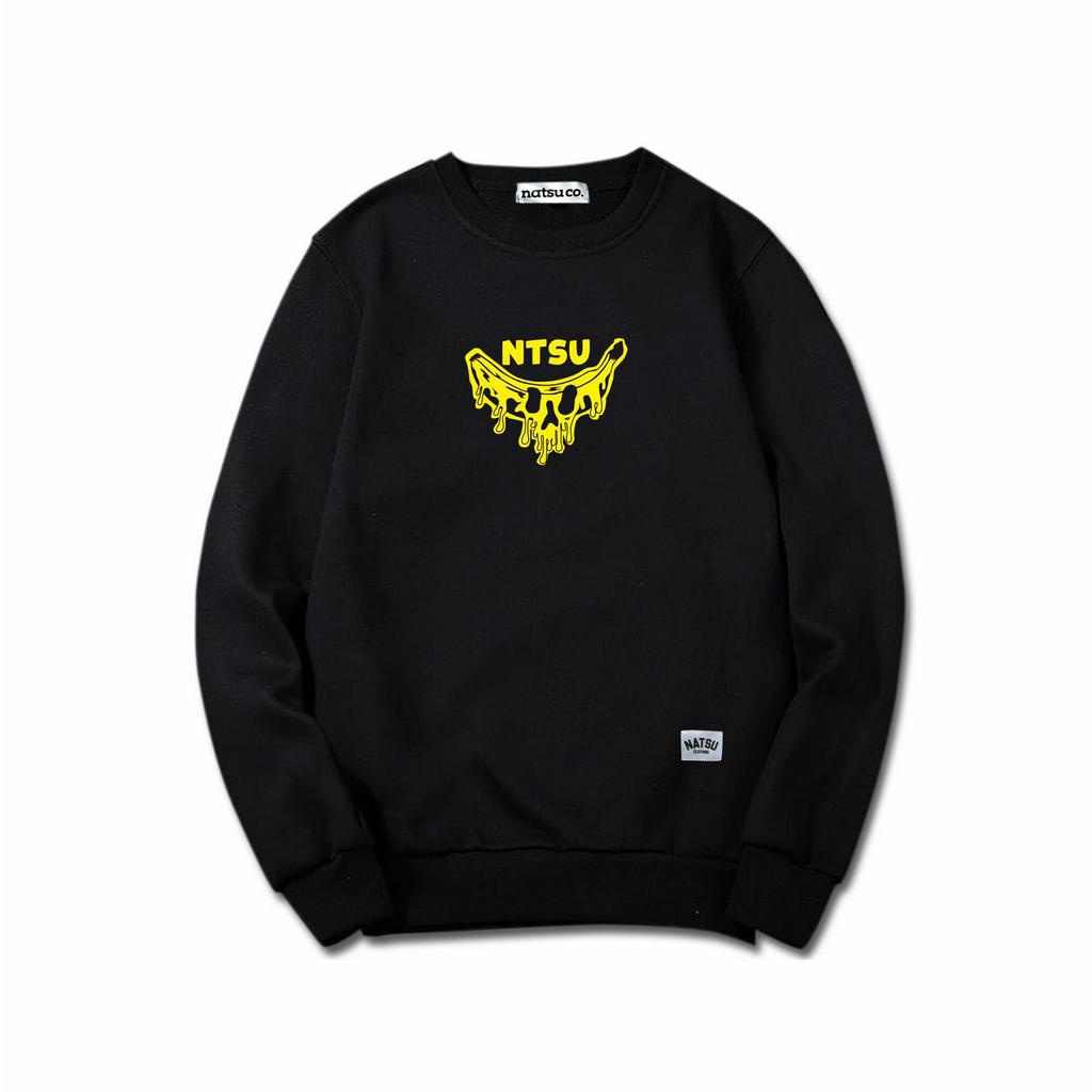 Sweater Crewneck Pria Simple Logo  Natsu Co. - NTSU BANANA