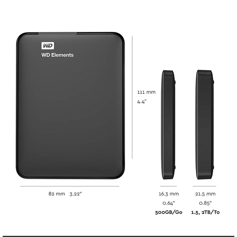 HDD EXT. WD ELEMENTS 2.5&quot; 1 TB USB 3.0