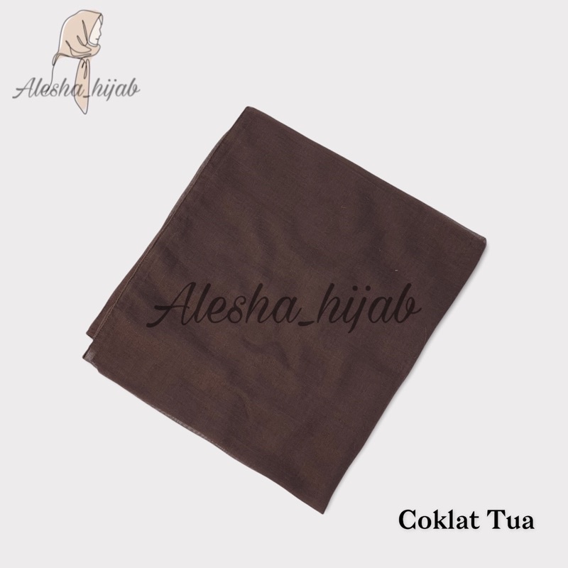 Segi Empat Paris | Jilbab Paris | Hijab Paris | Kerudung Paris Polos Premium-Coklat Tua