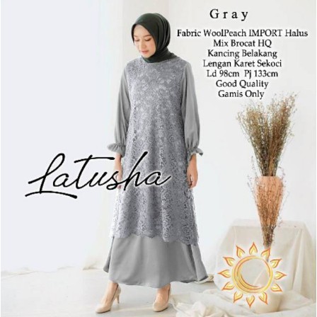 TERMURAH / Gamis brokat / Baju Muslim Wanita Terbaru 2021 / Gamis Wanita GY123