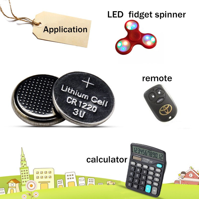 Baterai Battery Jam tangan spinner Kancing Button CMOS 3v Cell cr1220 dl1220 lm1220 1220