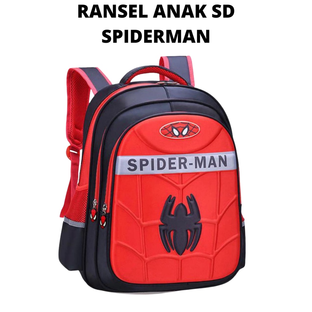 LMB Tas Anak Sekolah SD Laki Laki Timbul Ukuran Besar IMPORT Gambar Karakter Timbul 6D Superhero