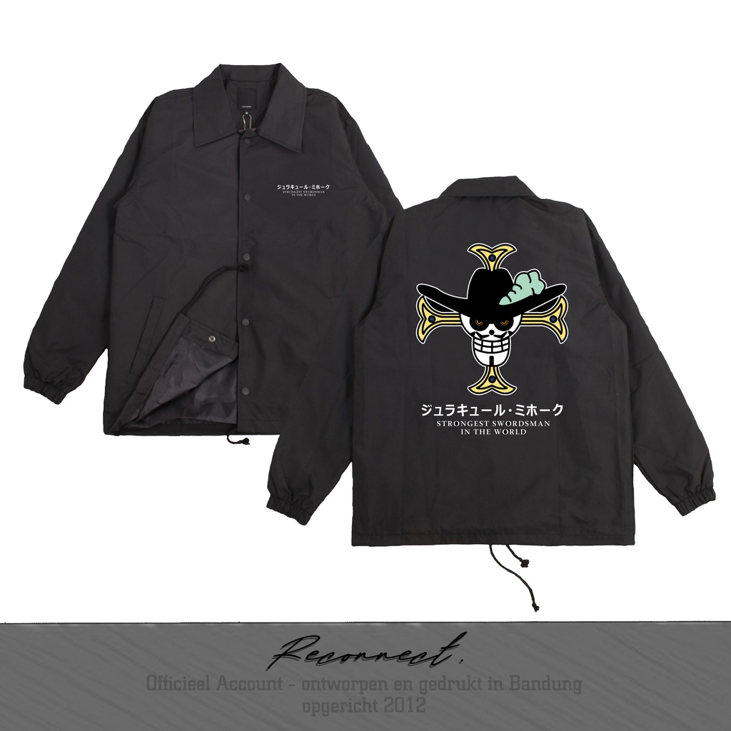 Reconnect Coach Jacket Anime One Piece Mihawk Logo - Unisex