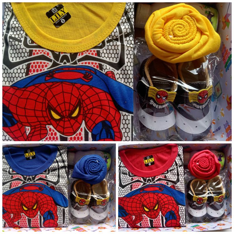 Kado bayi baru lahir/parsel sambang bayi - COWOK- ready sesuai gambar.-Spiderman1