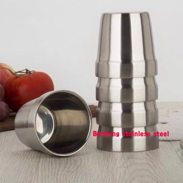 Sus 304 gelas Korea mug cangkir teh beer bir anti panas stainless steel