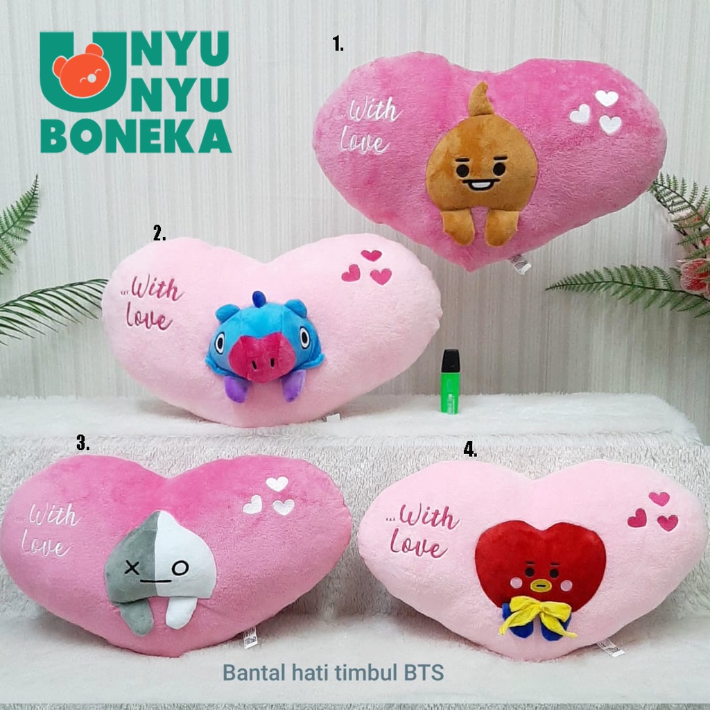 Bantal Soft Hati BTS Love/karakter/bantallucu/viral/hadiah/souvenir