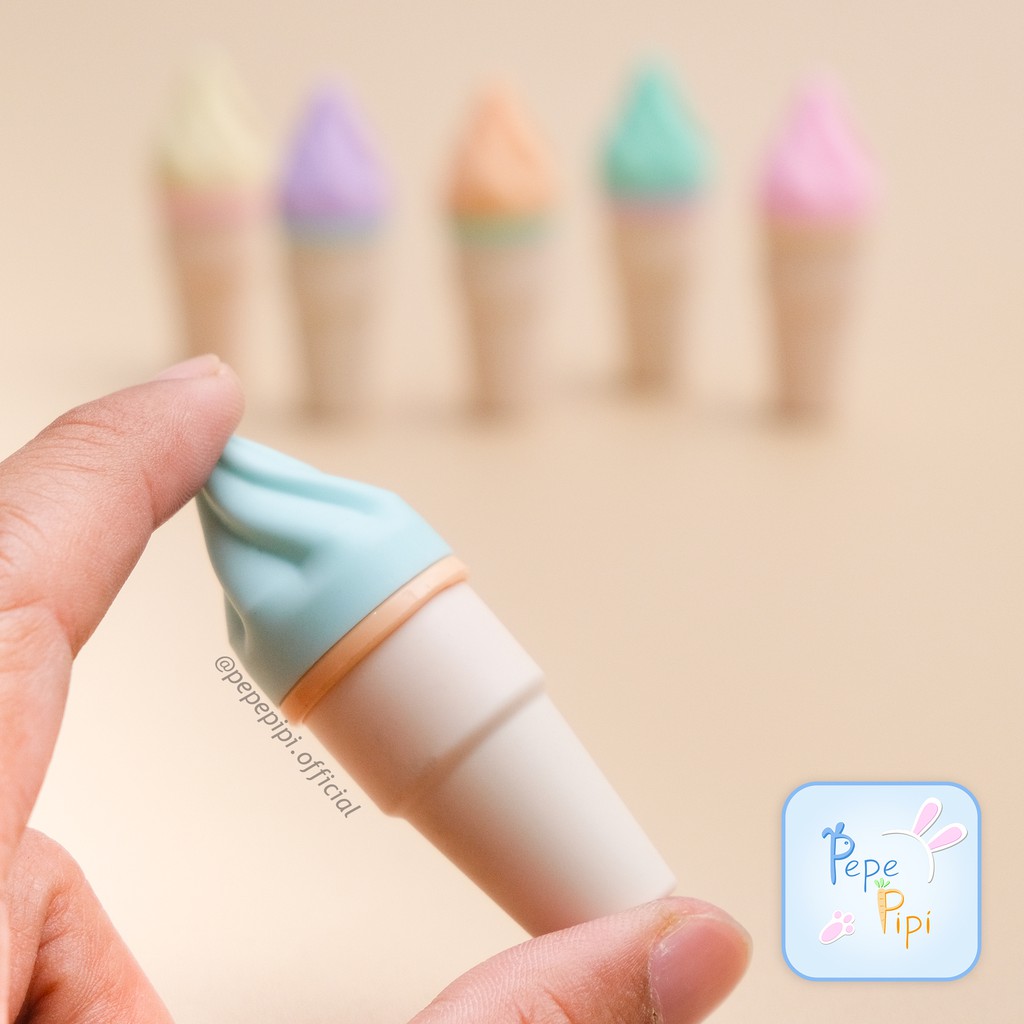 Highlighter Ice Cream Cone 1 Set Spidol Pastel Marker Textlighter Textliner Es Krim Cone