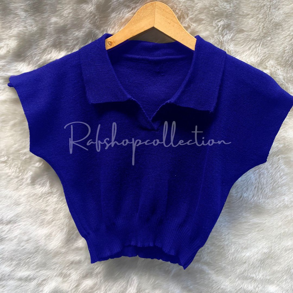 CASSANDRA Crop Top Kerah_CropTop_RajutPremium