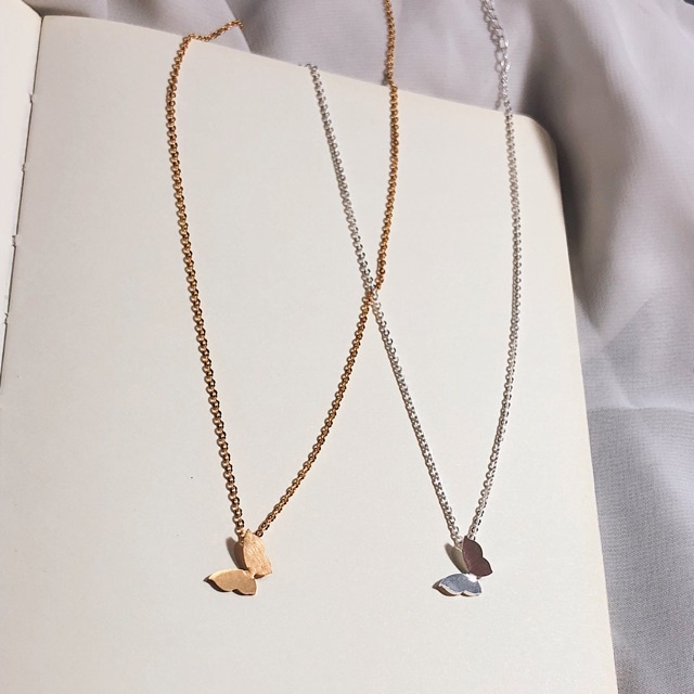 GROSIR BOGOR | Butterfly Necklace / Kalung Kupu-Kupu Aesthetic Korea / Hnm Forever21 Stainless
