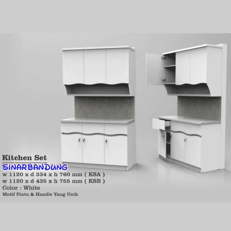 KITCHEN SET ATAS PUTIH / KITCHEN SET BAWAH / KITCHEN SET MINIMALIS BANDUNG