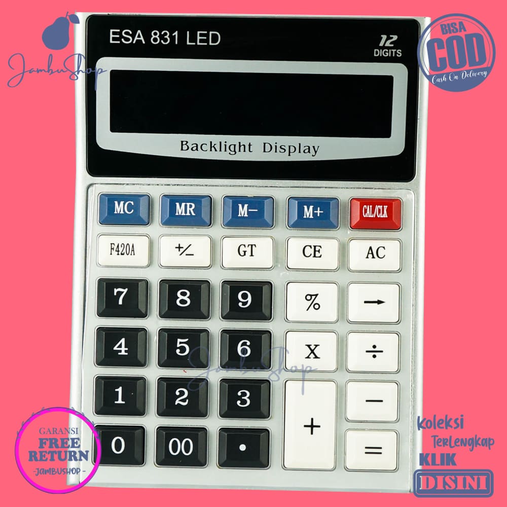 

Kalkulator Basic ATK Minimalist Awet Silver Esa 831 Menyala Dalam Gelap
