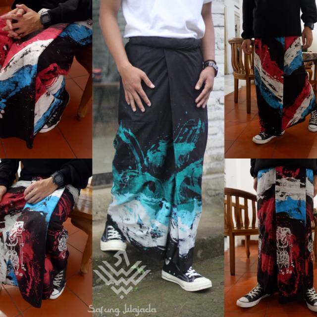 Sarung batik abstrak | sarung batik wayang