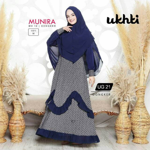 GAMIS SYARI PEREMPUAN / UKHTI UG 21 ORI / WARNA DONGKER / UKURAN L