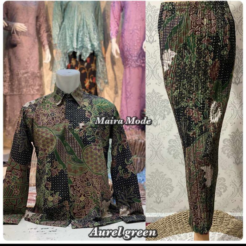 Baju Batik Couple, Kemeja Batik Couple, Batik Couple, Batik Couple Lengan Panjang, Rok Plisket Couple