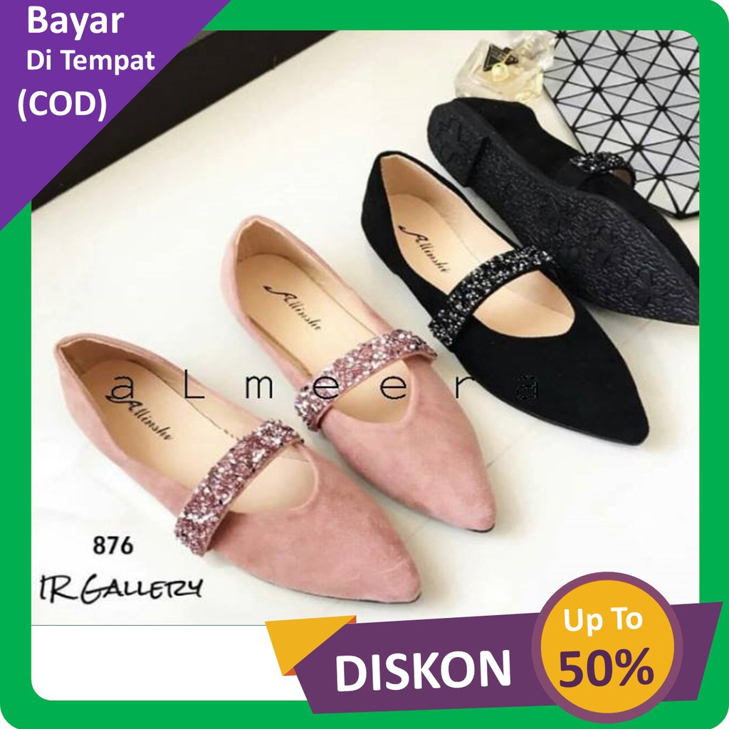 sepatu flat shoes lidah lancip