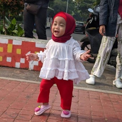 Kerudung Hijab Pashmina Anak Balita Instan Karet Ceruty Baby Doll