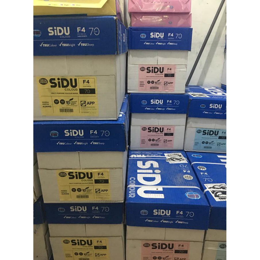 

Kertas HVS Warna F4-70 SIDU KERTAS FOLIO